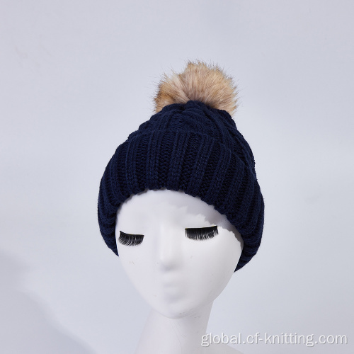 Fine Knitted Hat Hot Sale Winter knitted hat for ladies Manufactory